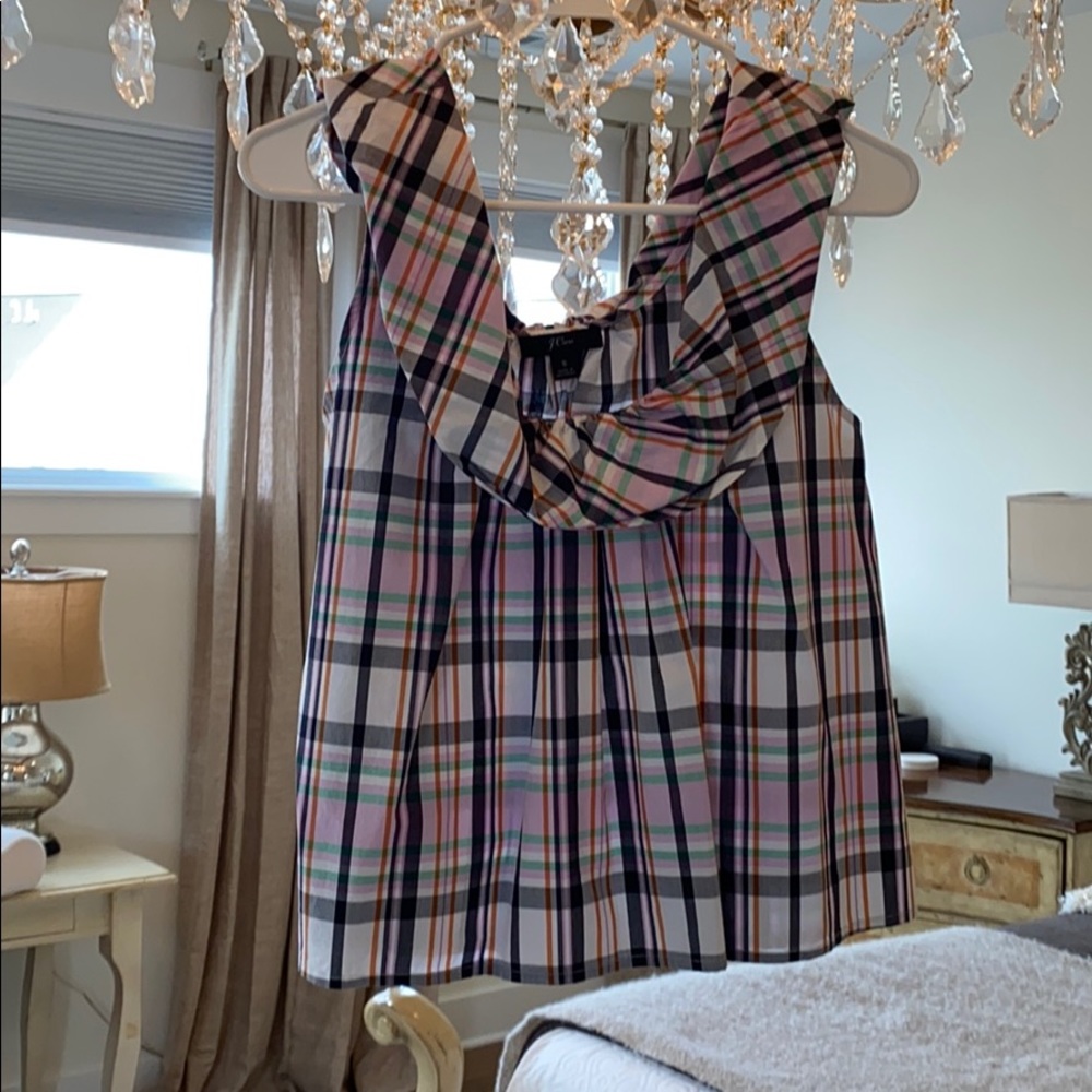 JCrew plaid top